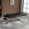 Massagetafel, 2 zones inklapbare massagetafel met kunstleren hoes, hoofdsteun, armleuningen, tas, in hoogte verstelbare massagebank 90cm breed tot 225 kg belastbaar, zwart 2
