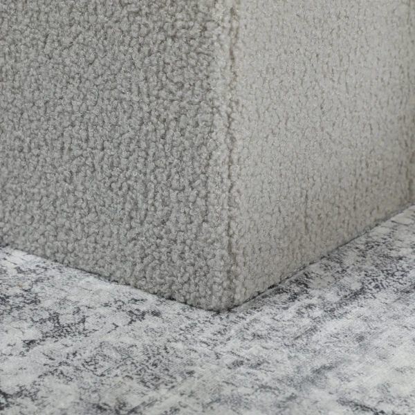 Opbergkruk, gestoffeerde bank met opbergruimte en deksel voor woonkamer, slaapkamer, gang, lichtgrijs 10