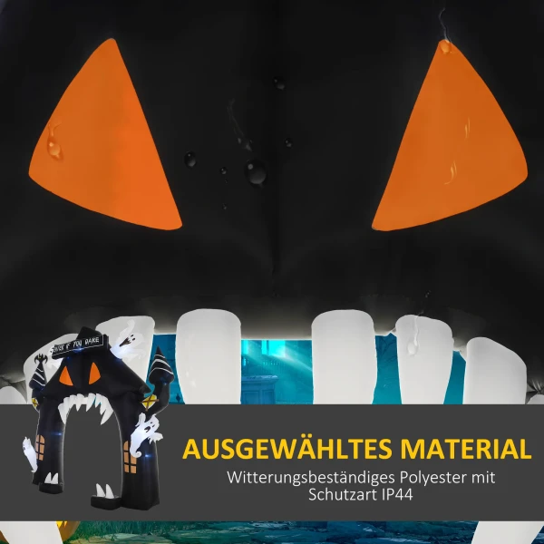 Opblaasbare halloween boog, 4 geesten, led lichten, waterdicht, 300 x 76 x 300 cm 6