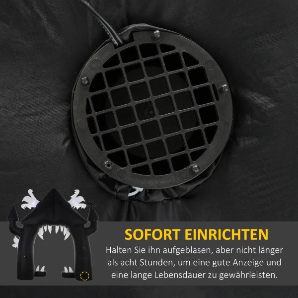 Opblaasbare halloween boog, 4 geesten, led lichten, waterdicht, 300 x 76 x 300 cm 7