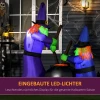 Opblaasbare heksen heksenketel figuur luchtfiguur halloween decoratie met led verlichting, polyester, 170x60x180cm 5
