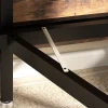 Opklapbare eettafel, geschikt voor maximaal 6 personen, met 6 wielen en remmen, voor kleine ruimtes, bruin 10