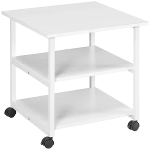 Printer tafel met rol, printer standaard met 3 niveau, printer houder staal, 50 x 50 x 52,5 cm 1