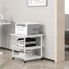 Printer tafel met rol, printer standaard met 3 niveau, printer houder staal, 50 x 50 x 52,5 cm 8