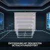 Projectiescherm in 4:3 formaat, bioscoopscherm, presentatieoppervlak voor thuis of kantoor, wit 8
