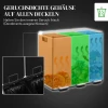 Prullenbak met 3 x 20 l compartimenten, deodorant deksel, vingerafdrukbestendig, soft close, verwijderbaar, zilver 6
