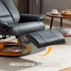 Relaxstoel met ligfunctie, draaibaar, tot 150 kg, kunstlederen bekleding, stalen frame, donkergrijs 6