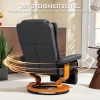 Relaxstoel met ligfunctie, draaibaar, tot 150 kg, kunstlederen bekleding, stalen frame, donkergrijs 7