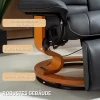 Relaxstoel met ligfunctie, draaibaar, tot 150 kg, kunstlederen bekleding, stalen frame, donkergrijs 9