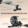 Roeiapparaat, opvouwbaar, stille aluminium frame, lcd monitor, 8 niveaus weerstand, zwart/zilver 5