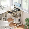Rolbureau met lade en planken, 4 wielen, compact, spaanplaat, metaal 2