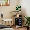 Rolbureau met lade en planken, 4 wielen, compact, spaanplaat, metaal 7