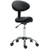Rolkruk verstelbaar in hoogte met rugleuning draaikruk 83 98 cm werkkruk 360° draaibaar voor kantoor salon 1