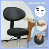 Rolkruk verstelbaar in hoogte met rugleuning draaikruk 83 98 cm werkkruk 360° draaibaar voor kantoor salon 5