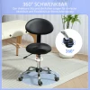 Rolkruk verstelbaar in hoogte met rugleuning draaikruk 83 98 cm werkkruk 360° draaibaar voor kantoor salon 6