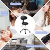 Rolkruk verstelbaar in hoogte met rugleuning draaikruk 83 98 cm werkkruk 360° draaibaar voor kantoor salon 9