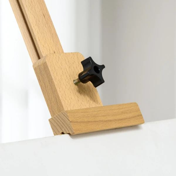 Schildersezel, houten schildersezel, in hoogte verstelbaar, opvouwbaar, pennenbakje, beukenhout, 65 x 110 x 180 235 cm 10