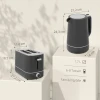 Set bestaande uit 1,7 l waterkoker en broodrooster met 6 bruiningsniveaus, grijs 4