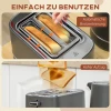 Set bestaande uit 1,7 l waterkoker en broodrooster met 6 bruiningsniveaus, grijs 9