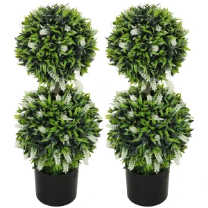 Set van 2 kunstplanten, uv bestendige kunstplant in bloempot, 70 cm kamerplant voor woonkamer, tuin 1