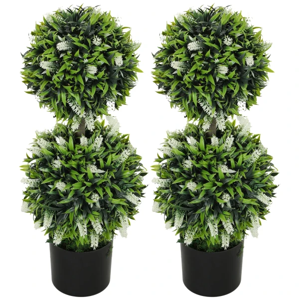 Set van 2 kunstplanten, uv bestendige kunstplant in bloempot, 70 cm kamerplant voor woonkamer, tuin 1