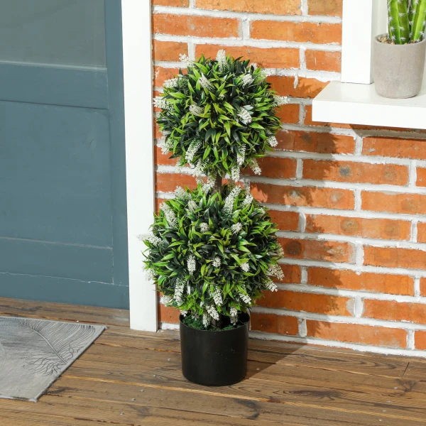 Set van 2 kunstplanten, uv bestendige kunstplant in bloempot, 70 cm kamerplant voor woonkamer, tuin 10