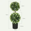 Set van 2 kunstplanten, uv bestendige kunstplant in bloempot, 70 cm kamerplant voor woonkamer, tuin 4