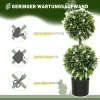 Set van 2 kunstplanten, uv bestendige kunstplant in bloempot, 70 cm kamerplant voor woonkamer, tuin 6