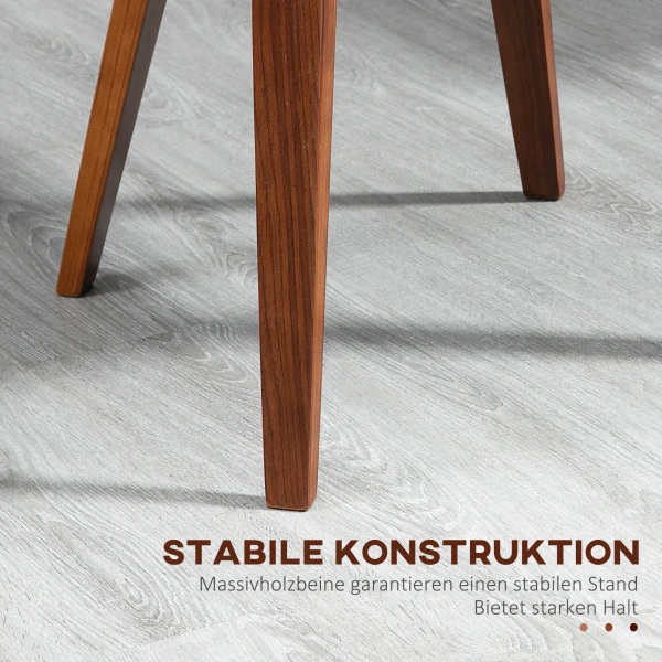 Set van 2 vintage eetkamerstoelen, hout, stoffen bekleding, schuim, zwart 7