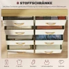Slaapkamerkast met 8 stoffen lades, stalen staven, houten oppervlak, 4 opbergtassen, 2 haken, beige 5