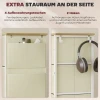 Slaapkamerkast met 8 stoffen lades, stalen staven, houten oppervlak, 4 opbergtassen, 2 haken, beige 6