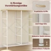 Slaapkamerkast met 8 stoffen lades, stalen staven, houten oppervlak, 4 opbergtassen, 2 haken, beige 8