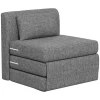 Slaapstoel, gastenmatras, 3 voudig opvouwbaar, compact, metalen frame, 80x75x74 cm, grijs 1
