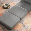 Slaapstoel, gastenmatras, 3 voudig opvouwbaar, compact, metalen frame, 80x75x74 cm, grijs 10