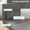 Slaapstoel, gastenmatras, 3 voudig opvouwbaar, compact, metalen frame, 80x75x74 cm, grijs 6