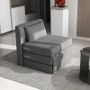 Slaapstoel, gastenmatras, 3 voudig opvouwbaar, compact, metalen frame, 80x75x74 cm, grijs 8