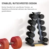 Sportnow halter voor 10 dumbbells, 5 niveaus, stabiel stalen frame, tot 100 kg, zwart, 66 x 35 x 33 cm 7