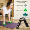 Sportnow halterset met opbergrek, set met 6 halters voor fitness training, 2 x 1kg, 2 x 3kg, 2 x 5kg 5