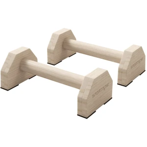 Sportnow push up bars in een set van 2, robuust & antislip, tot 120 kg, beukenhout, 30x13x10cm, natuur 1