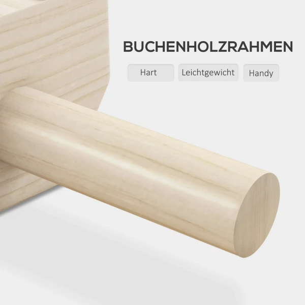 Sportnow push up bars in een set van 2, robuust & antislip, tot 120 kg, beukenhout, 30x13x10cm, natuur 5