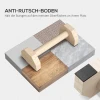 Sportnow push up bars in een set van 2, robuust & antislip, tot 120 kg, beukenhout, 30x13x10cm, natuur 6