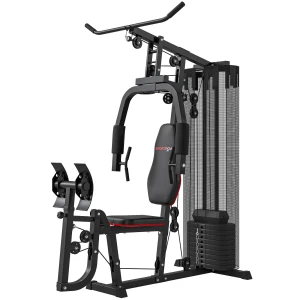 Sportnow thuis fitnessstation met 45 kg gewichtsblokken, kabeltrek, borststation, beenpers voor veelzijdige training 1