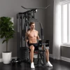 Sportnow thuis fitnessstation met 45 kg gewichtsblokken, kabeltrek, borststation, beenpers voor veelzijdige training 2