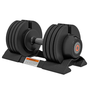 Sportnow verstelbare enkele dumbbell, 6/11/16/20 kg korte halter met opbergvak, met antislip handvatten, zwart 1