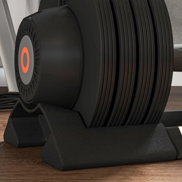 Sportnow verstelbare enkele dumbbell, 6/11/16/20 kg korte halter met opbergvak, met antislip handvatten, zwart 10