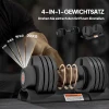 Sportnow verstelbare enkele dumbbell, 6/11/16/20 kg korte halter met opbergvak, met antislip handvatten, zwart 5