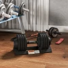 Sportnow verstelbare enkele dumbbell, 6/11/16/20 kg korte halter met opbergvak, met antislip handvatten, zwart 8