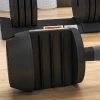 Sportnow verstelbare enkele dumbbell, 6/11/16/20 kg korte halter met opbergvak, met antislip handvatten, zwart 9