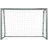 Sportnow weerbestendig voetbaldoel, stabiel metalen frame, scheurbestendig net, 160h x 240l x 85b cm, grijs 1