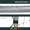 Sportnow weerbestendig voetbaldoel, stabiel metalen frame, scheurbestendig net, 160h x 240l x 85b cm, grijs 5
